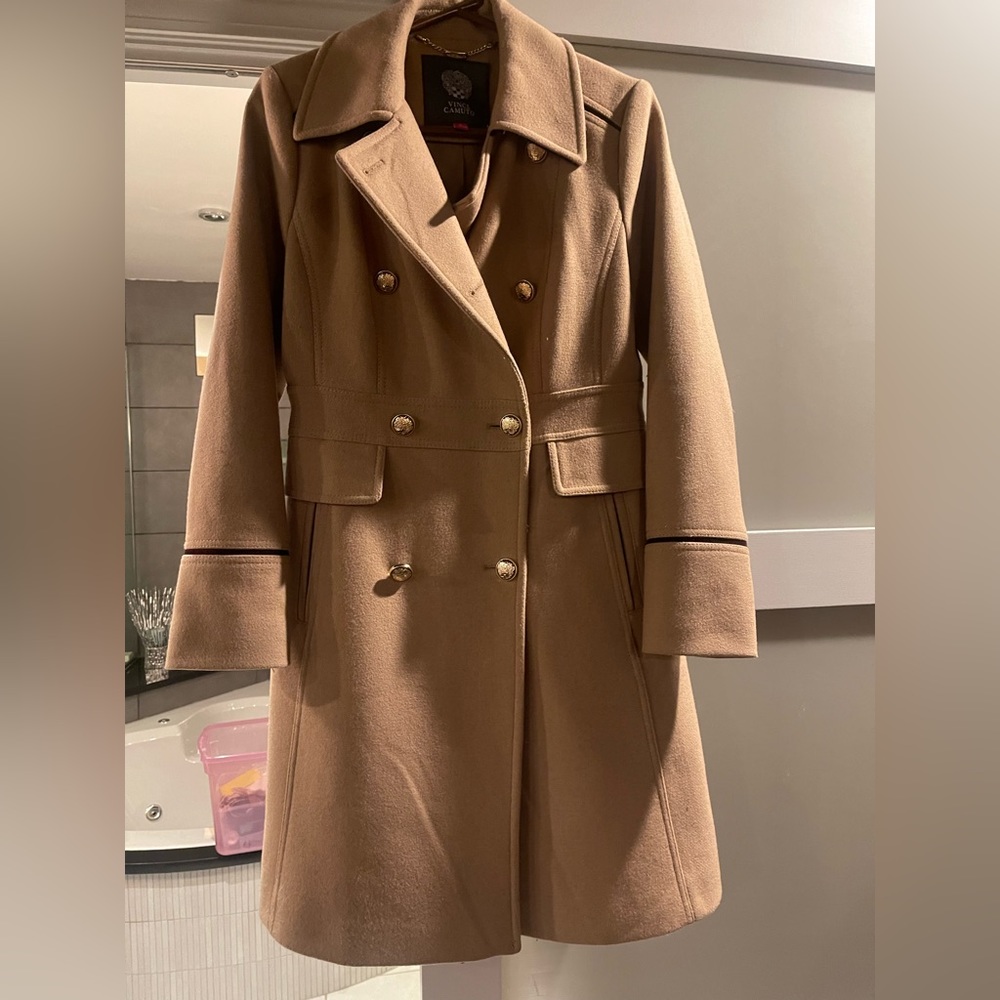 Vince camuto camel winter coat, size small.